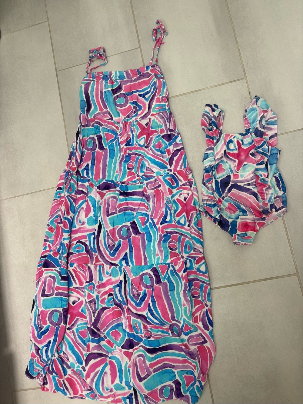 Kenny Flowers MOMMY & ME MATCHING Dress & Kid Swimsuit